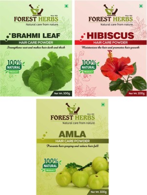 

Forest Herbs Organic Brahmi, Hibiscus & Amla Powder 100% Natural(300 g)