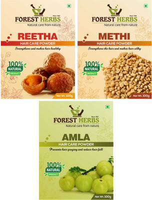 

Forest Herbs Organic Reetha, Methi & Amla Powder 100% Natural(300 g)