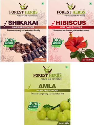 

Forest Herbs Organic Shikakai, Hibiscus & Amla Powder 100% Natural(300 g)