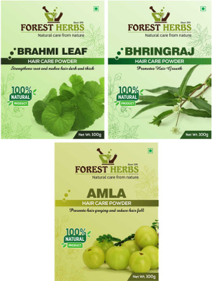 

Forest Herbs Organic Brahmi, Bhringraj & Amla Powder 100% Natural(300 g)