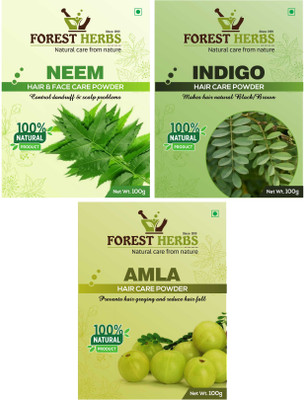 

Forest Herbs Organic Neem, Indigo & Amla Powder 100% Natural(300 g)