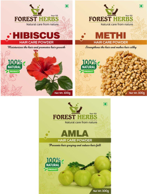 

Forest Herbs Organic Hibiscus, Methi & Amla Powder 100% Natural(300 g)