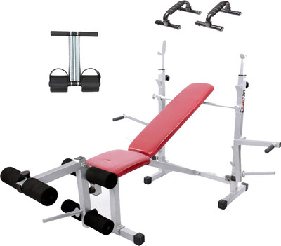 

Lifeline Multi Bench 309 | Bundles With Tummy Trimmer and Push up Bar Home Gym Combo(100 - 120 kg)