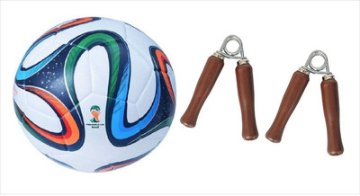 

Aks Brazuca-32-panel-Football Size-5 Pack 2 Hand Gripe Football Kit