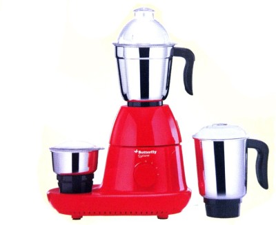 Butterfly Cyclone 750 Juicer Mixer Grinder (3 Jars, Red)