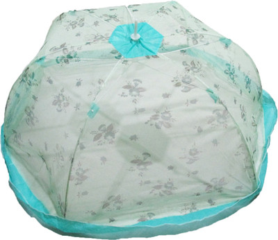 

VBaby Nylon Infants Floral Printed Net Canopy Foldable Breathable Baby Tent, Beach Play Tent,Enough Space for Babies Bedding Mosquito Net Mosquito Net(Light Green)