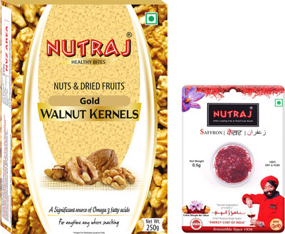 

Nutraj Gold Walnut Kernels 250g & 0.5g Saffron ( Free ) Walnuts(250 g, Box)