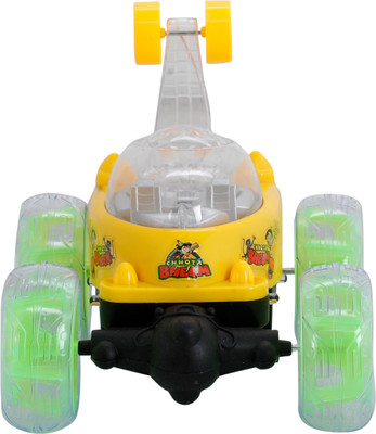 

house of fun Remote Stunt Car Yellow with Light and Sound, Chargable(Yellow)