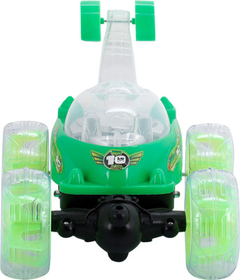 

house of fun Remote Stunt Car Green with Light and Sound, Chargable(Green)