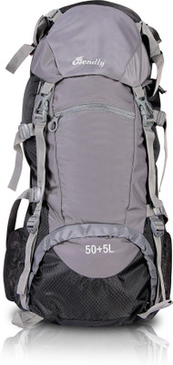 

Bendly Camping Rucksack | Hiking Backpack | Trekking Bag | Mountaineering Bag | 50 L | With Rain Cover (Grey-Black) Rucksack - 50(Grey)