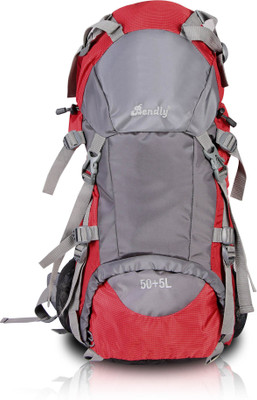

Bendly Voyager | Camping Rucksack | Hiking Backpack | Trekking Bag | Mountaineering Bag | 50 L | With Rain Cover (Red) Rucksack - 50(Red)