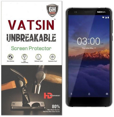 Vatsin Impossible Screen Guard for Nokia 3.1 Plus(Pack of 1)
