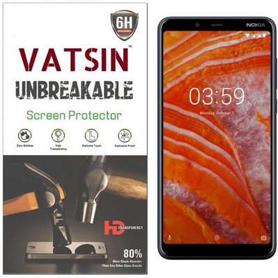 Vatsin Screen Guard for Nokia 3.1 Plus(Pack of 1)