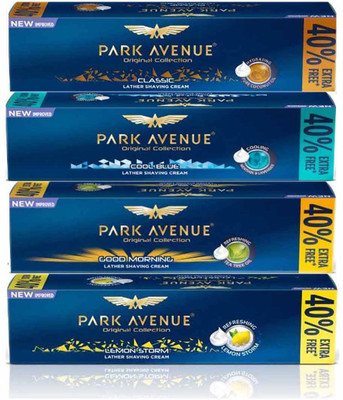 

Park Avenue Shaving Cream CLASSIC + COOL BLUE + GOOD MORNING + LEMON STORM Original Collection 84 g × 4 Pack Of Four(336 g)