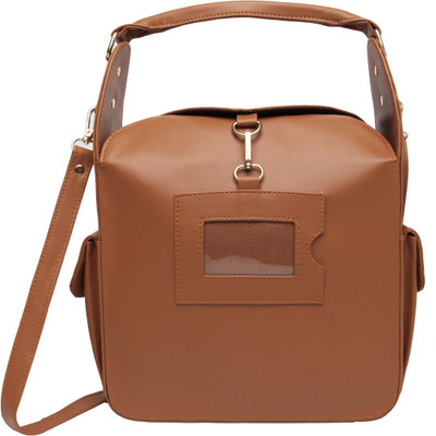 

Bagstopia Women Casual, Evening/Party Tan PU Sling Bag
