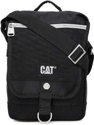 CAT Men & Women Casual Black Polyester Messenger Bag