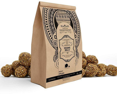 

looms & weaves Ready to eat Kerala Snacks - Ellunda/ Sweetened Sesame balls(250 g)