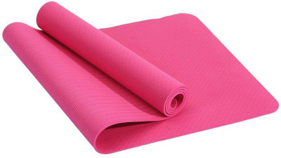 

QUINERGYS ™ Non Slip Eco-friendly Anti-Tear Exercise Mat for Hot Yoga, Bikram Yoga, Pilates Red 6 mm Yoga Mat, Red-4