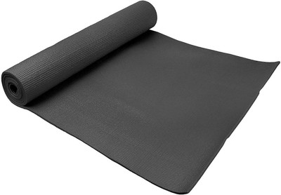

QUINERGYS ® Eco-Friendly Anti-Slip Exercise Yoga Mat with Carrying Strap Black 4 mm Yoga Mat, Jet black