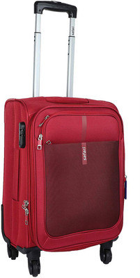 

Safari Royal Anti theft Double zipper Expandable Cabin Luggage -  inch(Red