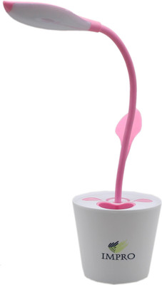 

Impro USB Charging Rechargeable Table Lamp(21 cm, Pink)