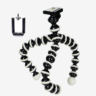 

BJORK Best buy new arrival fully flexible Portable & Foldeble Camera & Mobile Tripod with Mobile Clip Holder Bracket Fully Flexible Mount Cum Tripod Stand with Three-Dimensional Head & Quick Release Plate Gorilla Tripod 10" - DSLR , Smartphone & Action Ca