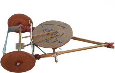 

sawan shopping mart Wooden Cart Push and Pull Toy Walk-A-Long Haath Gaadi, Tam-Tam gaadi with Rolling Wheels(100% Indian)(Natural wooden color)