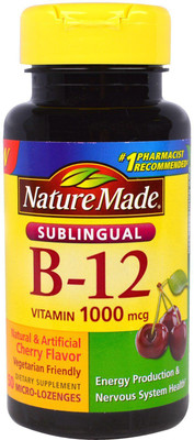 

Nature Made B-12 Vitamin 1000 mcg Dietary Supplement 50 Micro-Lozenges(50 No)
