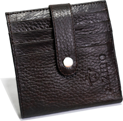 

Azibo Men Brown Genuine Leather Card Holder(16 Card Slots)