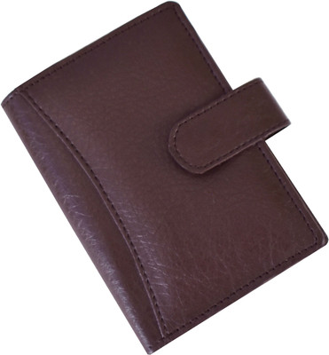 

Azibo Men Brown Artificial Leather Card Holder(18 Card Slots)
