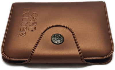 

Jeezbier Boys Brown Artificial Leather Card Holder(12 Card Slots), Light brown