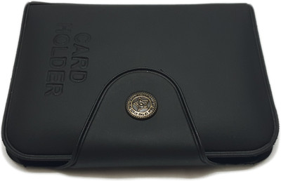 

Jeezbier Boys Black Artificial Leather Card Holder(12 Card Slots)