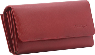 

GenWayne Women Red Genuine Leather Wallet(7 Card Slots)
