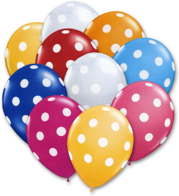 

YNS Crafts Stock Printed polka dot 15 Balloon(Multicolor, Pack of 50)