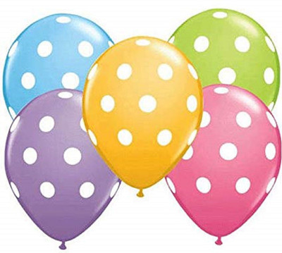 

YNS Crafts Stock Printed polka dot 8 Balloon(Multicolor, Pack of 50)
