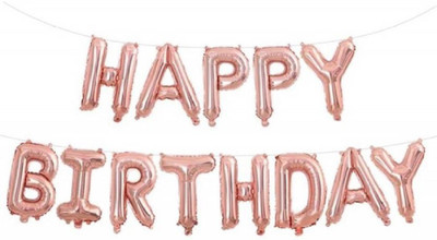 

YNS Crafts Stock Solid Happy birthday 18 Letter Balloon(Pink, Pack of 1)