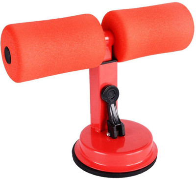 

Konex Premium Adjustable Portable Sit Up Bar Push Up Bar Self-Assist-Red Sit-up Bar(Red)