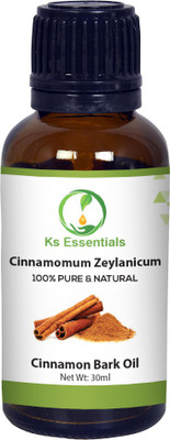 

Ks Essentials Cinnamon Bark Essential Oil, 100% Pure & Natural & Undiluted, for Hair & Skin Care,Face 30ml(30 ml)