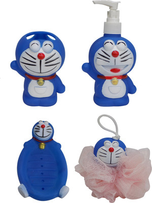 

Fully Set of 4 Bathroom Accessories for Home Bath Toy(Blue)