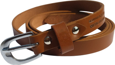 

EL Mio Women Casual, Party, Formal, Evening Tan Genuine Leather Belt