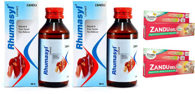 

Zandu 2 Rhumasyl Oil (Liniment) with 2 PAIN RELIEF gel 15 g Gel(230 g)