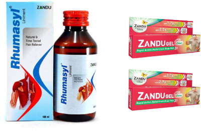 

Zandu Rhumasyl Oil (Liniment) with 2 PAIN RELIEF gel Gel(150 g)