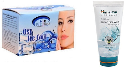

Pink Root OXY ICE COOL BLEACH 250G WITH HIMALAYA LEMON FACE WASH(Set of 2)