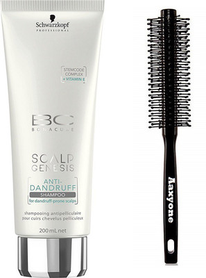

Aaxyone Hair Brush With Schwarzkopf Bonacure Scalp Genesis Anti Dandruff Shampoo, 200ml(Set of 2)
