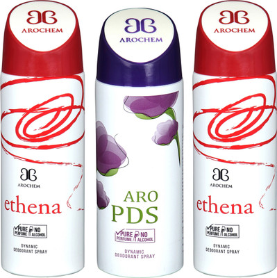 

Arochem B-223 DEODORANT SPRAY NO ALCOHOL PURE PERFUME DYNAMIC BODY SPRAY Deodorant Spray Deodorant Spray - For Men & Women(200 ml, Pack of 3)