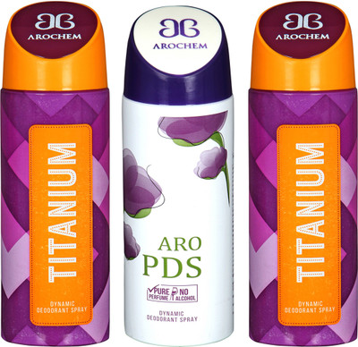 

Arochem B-135 DEODORANT SPRAY NO ALCOHOL PURE PERFUME DYNAMIC BODY SPRAY Deodorant Spray Deodorant Spray - For Men & Women(200 ml, Pack of 3)