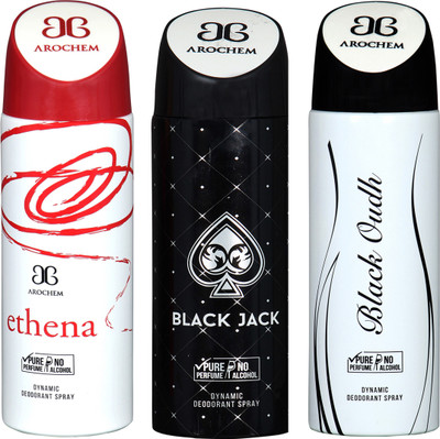 

Arochem B-224 DEODORANT SPRAY NO ALCOHOL PURE PERFUME DYNAMIC BODY SPRAY Deodorant Spray Deodorant Spray - For Men & Women(200 ml, Pack of 3)
