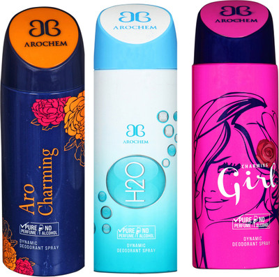

Arochem B-118 DEODORANT SPRAY NO ALCOHOL PURE PERFUME DYNAMIC BODY SPRAY Deodorant Spray Deodorant Spray - For Men & Women(200 ml, Pack of 3)