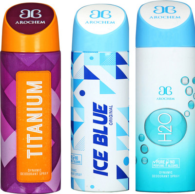 

Arochem B-162 DEODORANT SPRAY NO ALCOHOL PURE PERFUME DYNAMIC BODY SPRAY Deodorant Spray Deodorant Spray - For Men & Women(200 ml, Pack of 3)