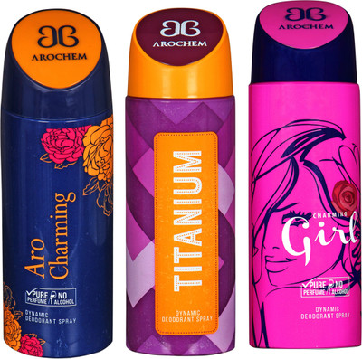 

Arochem B-86 DEODORANT SPRAY NO ALCOHOL PURE PERFUME DYNAMIC BODY SPRAY Deodorant Spray Deodorant Spray - For Men & Women(200 ml, Pack of 3)